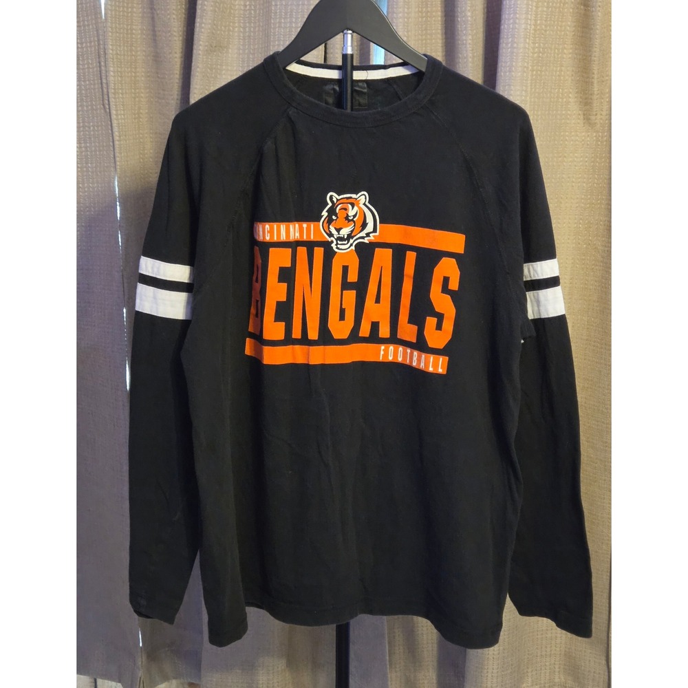 Cincinnati Bengals Logo Long Sleeve T-Shirt Men's Size Large Black